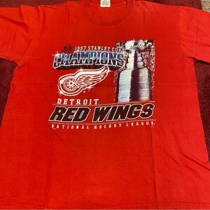 Detroit Red Wings 1997 Red Champions Tee